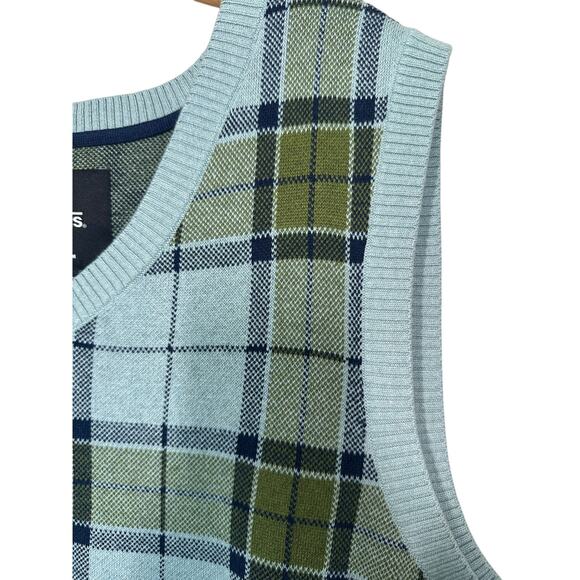Vans Plaid V-Neck Sweater Vest Size Large - Picture 4 of 6